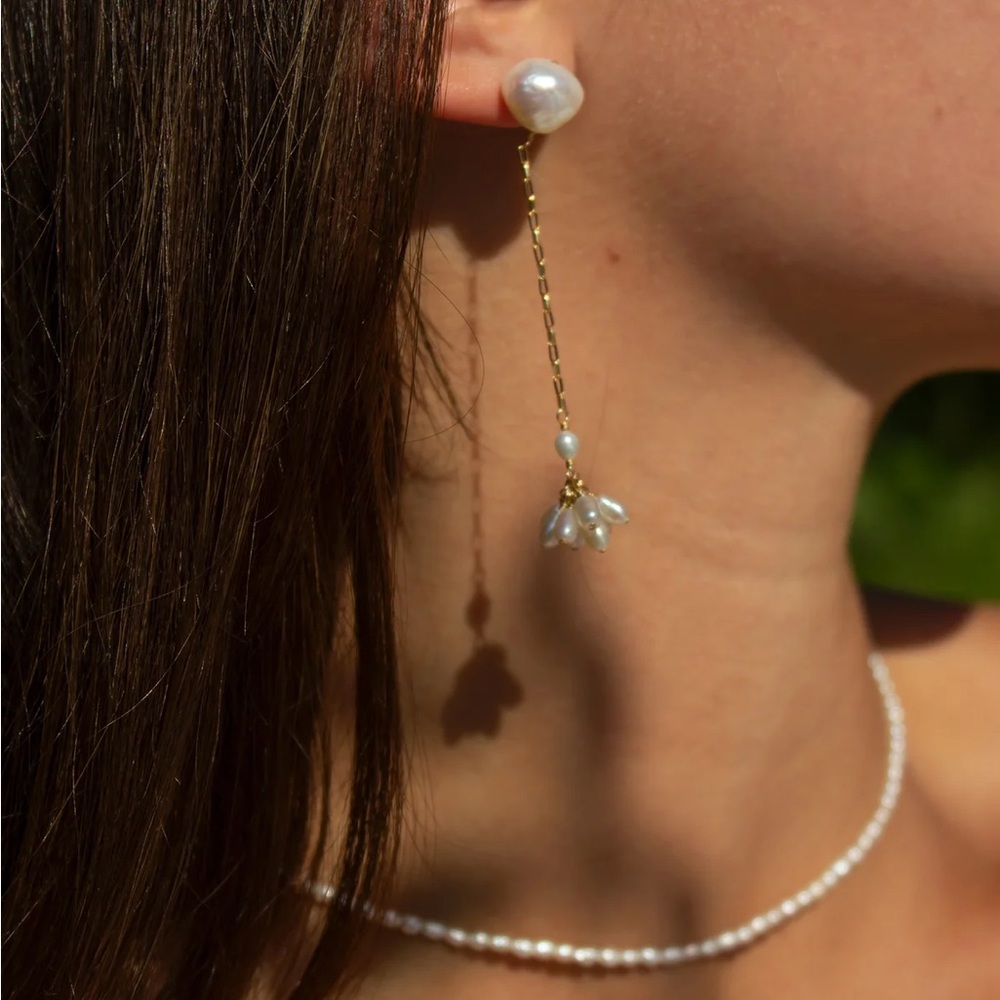 Christine Elizabeth Fleurette Dangle Post Earrings